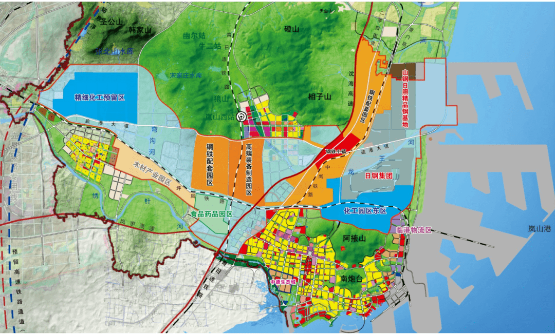 重点招引产业项目 岚山区立足区位,港口,生态等优势,规划了100平方