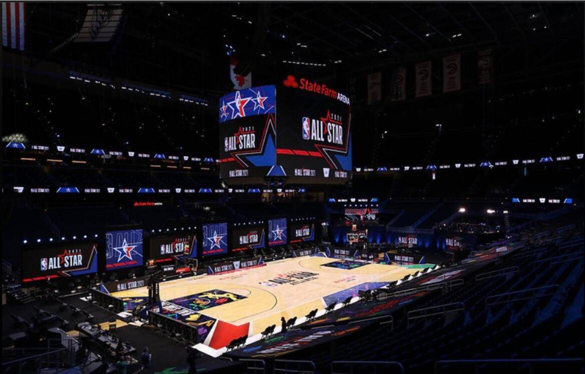 2021年全明星赛将于3月8日在亚特兰大的老鹰主场state farm arena