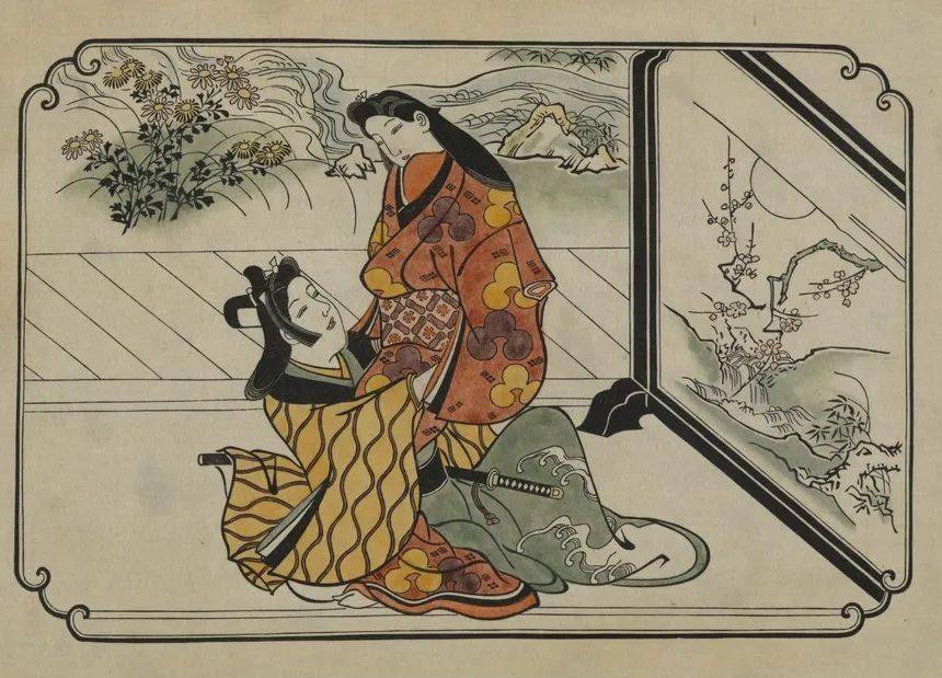 菱川师宣 《屏风之缦》 露骨描绘色情的浮世绘春画与美人绘亦有着