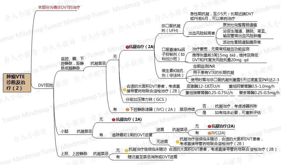 肿瘤思维导图26期肿瘤患者静脉血栓csco2020防治诊疗指南