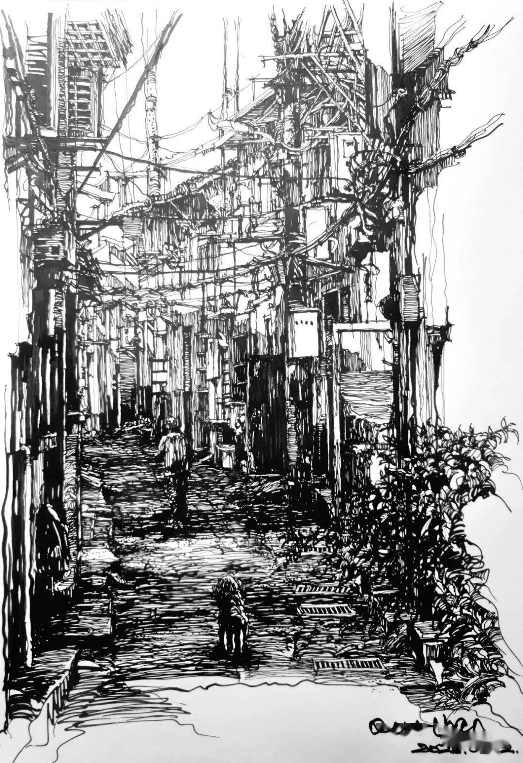 画家秋添100幅精选钢笔画震撼出炉
