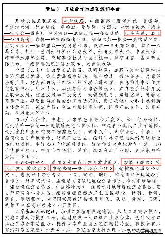 云南十四五发展规划纲要西双版纳部分整理