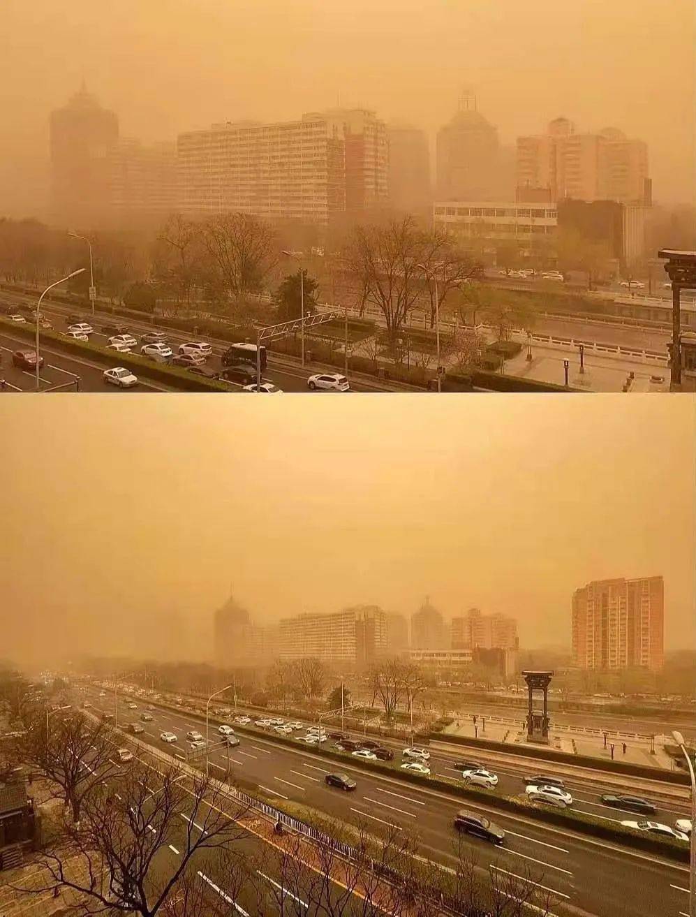 北京今日沙尘为近十年最强一次,已达到强沙尘暴级别!