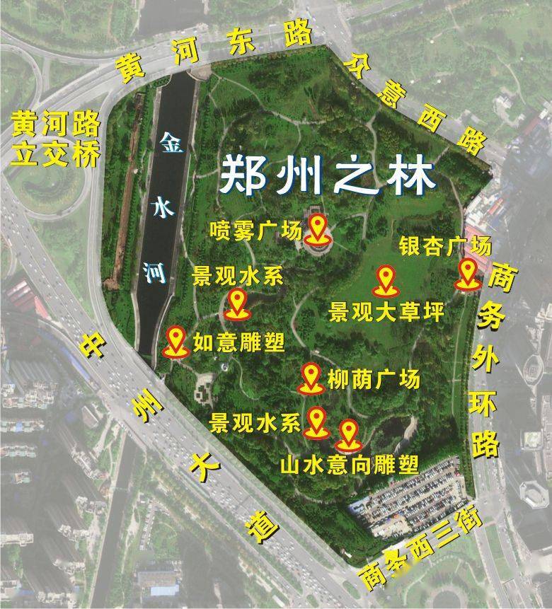 郑州之林公园位于cbd西部,总面积约28.