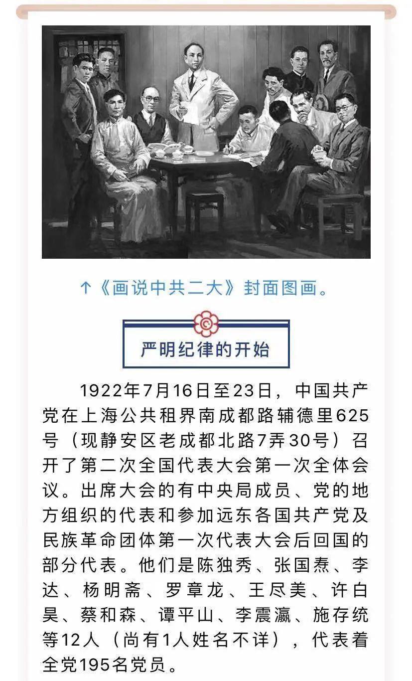 "百年荣光·故事"系列文摘|中共二大与第一部党章