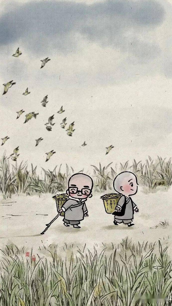 看这小和尚,一天好心情!