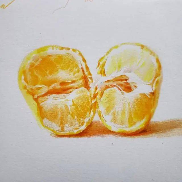 彩铅教程 | 教你画出清新香甜的"橘子味"