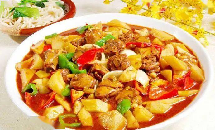 我们吃的好 ●正宗的新疆大盘鸡,维吾尔族农家十全大补饭,锡伯族