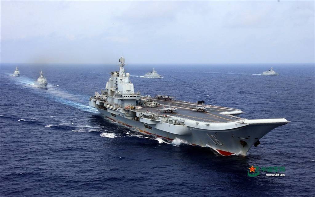 资料图:辽宁舰航母编队 来源:中国军网