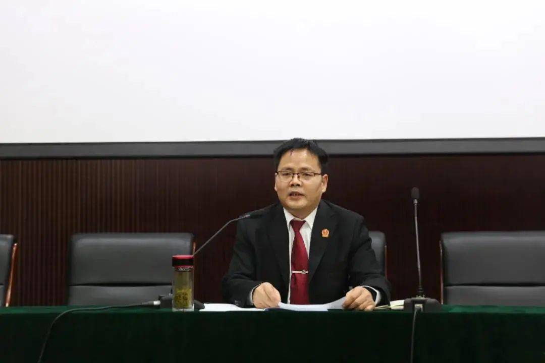市中院监察室主任原广平组织学习查纠整改阶段相