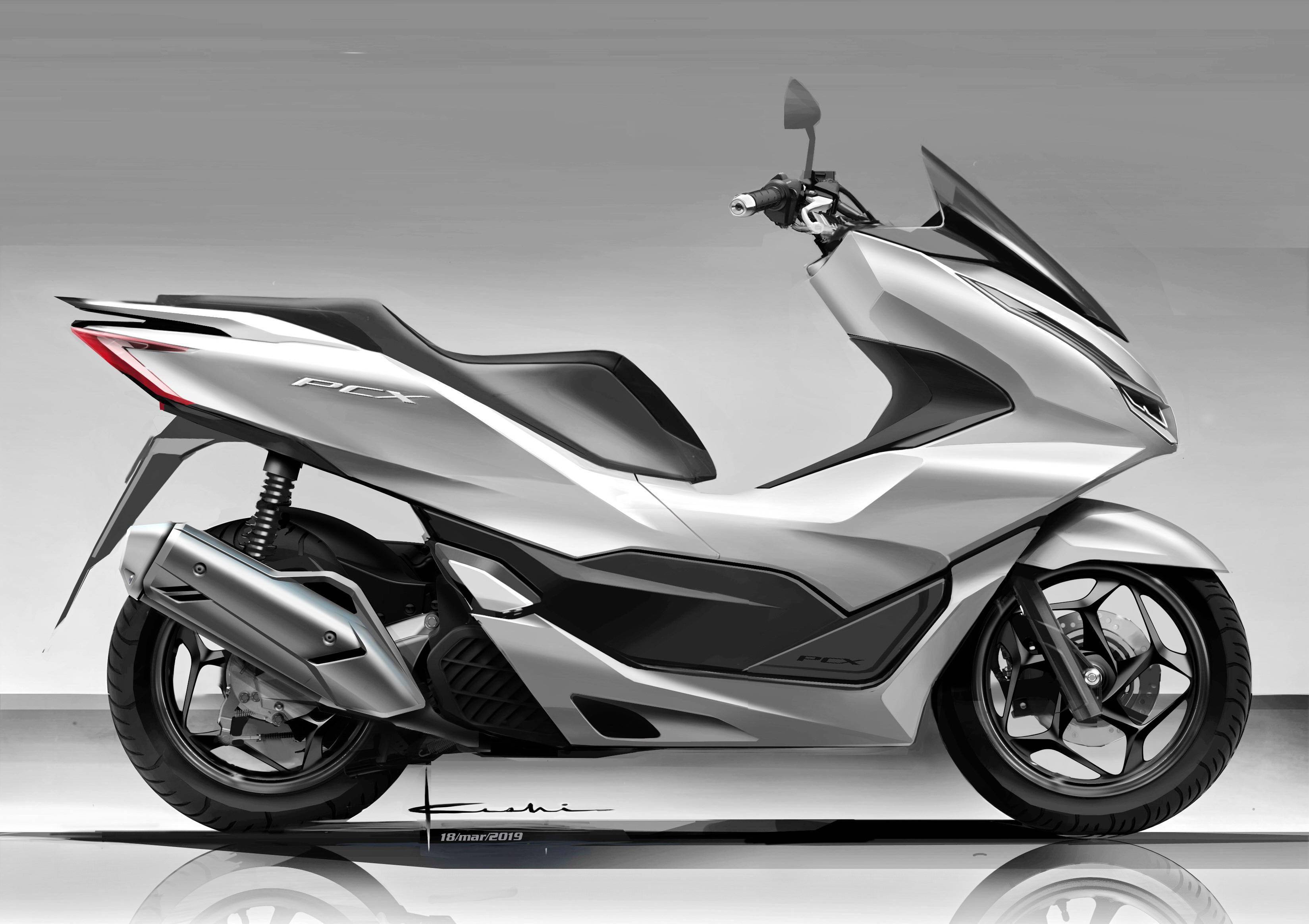 honda 新一代 pcx 2021 系列:技术示意图(车体篇)