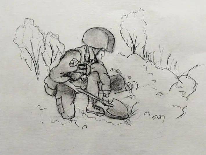 高手在民间汽车兵的手绘铅笔画惟妙惟肖