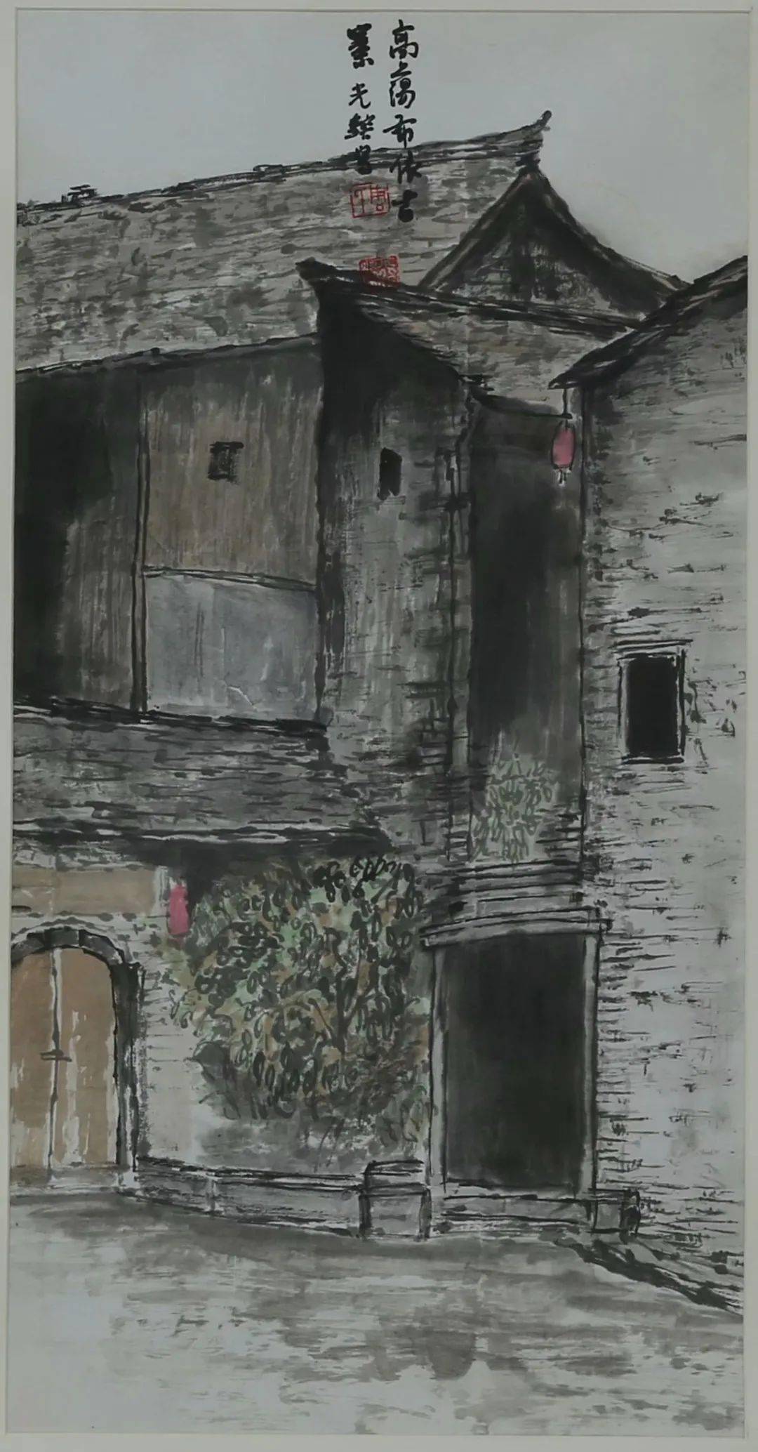 几年间,安顺这位六旬老人画了百余幅屯堡老房子水墨画
