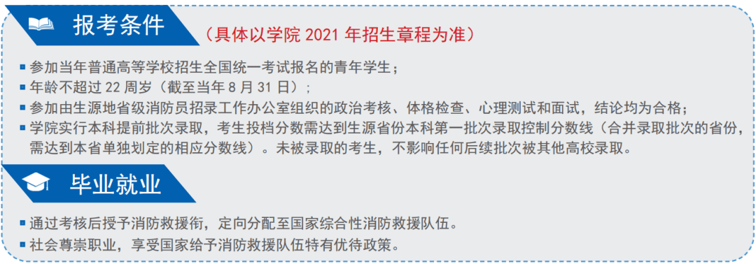 2021年中国消防救援学院招生啦!