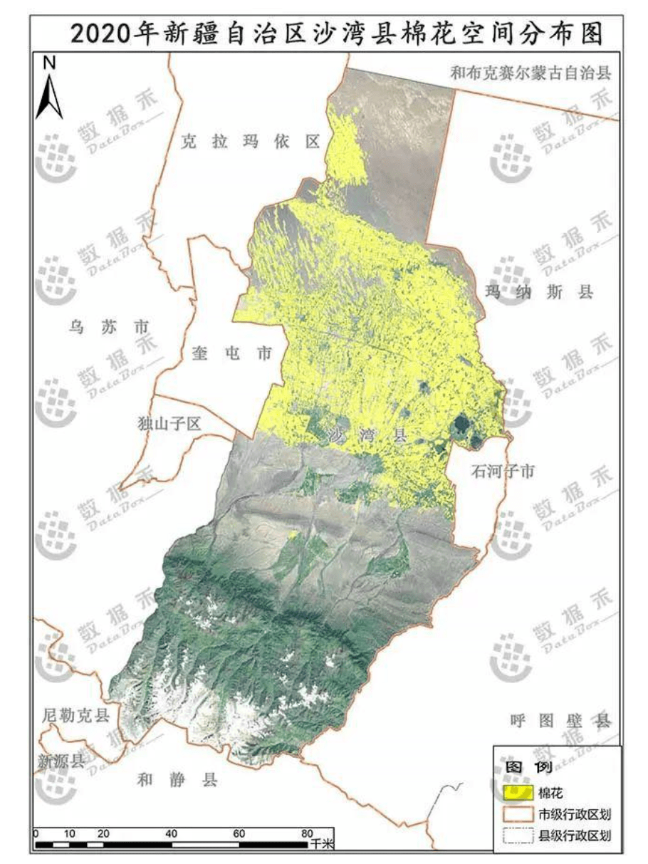 拿卫星遥感技术举例,这是一种可对承保区域地块的农作物进行空间分布