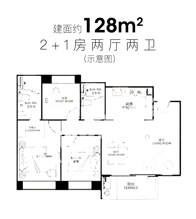 仁恒海上源即将推出的房源中小户型分布在地块南面,适合想要入主内