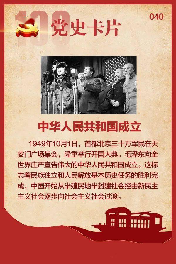 党史卡片|中华人民共和国成立