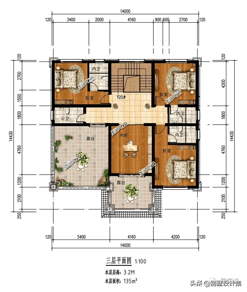 别墅图纸编号:jf20609,主体毛坯参考造价:72-80万,占地面积:180平方米