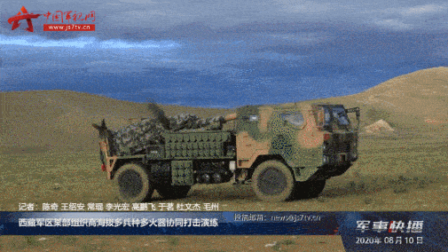 新型122毫米卡车炮首秀高原演兵场_车载榴弹炮