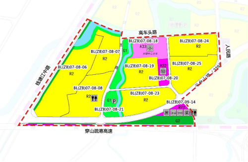 03 调整内容 (1)道路调整 增加一条连接高车头路和云台山路的南北向