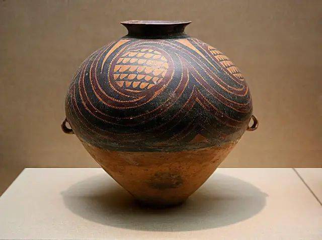 6板山类型五园圈纹彩陶罐(新石器时代前2650-前2350)