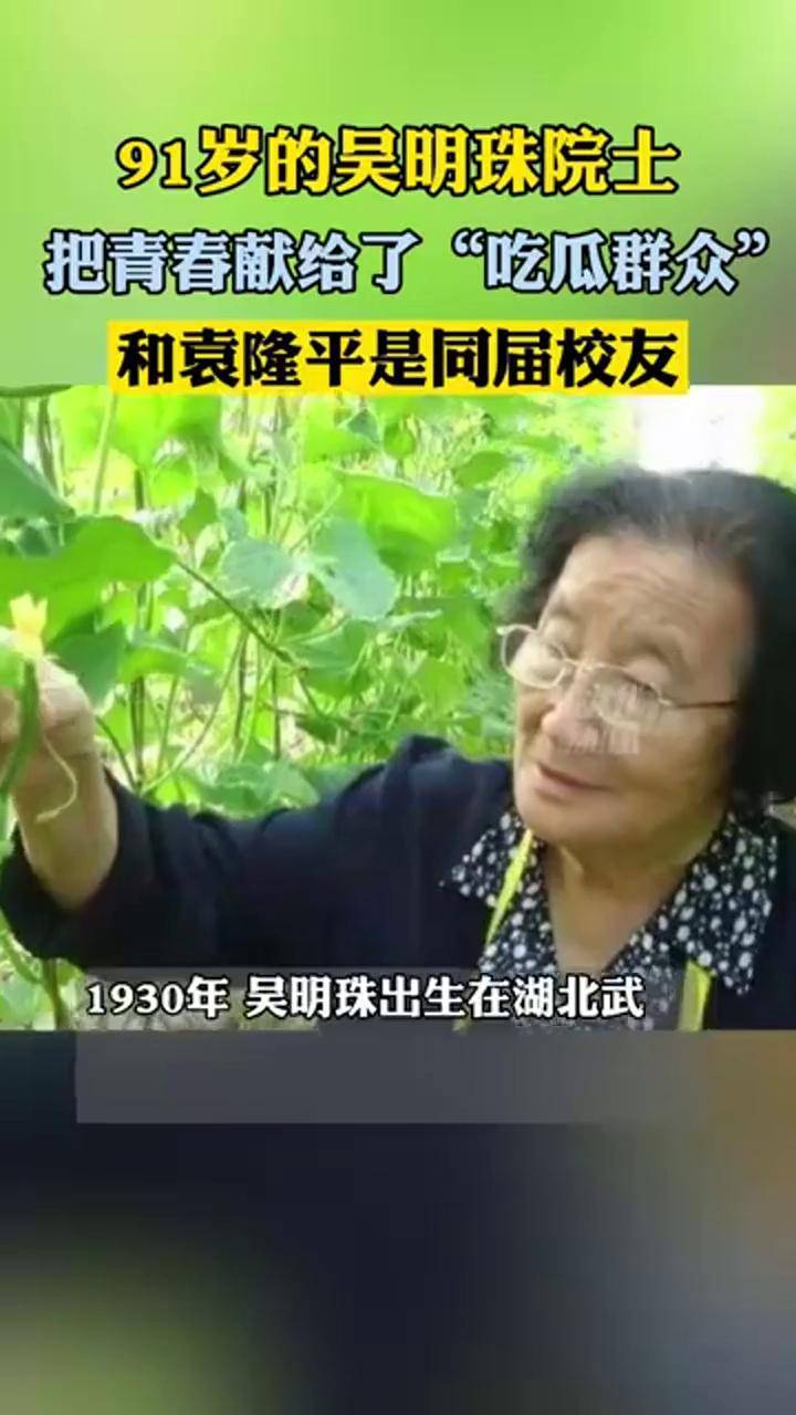 中国人能自由吃瓜离不开吴明珠奶奶的数十年如一日的奉献