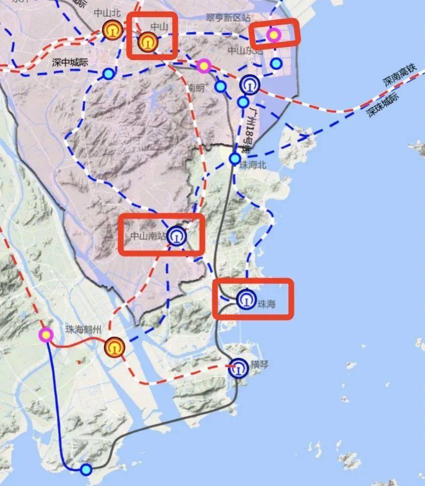 其中便提到西线计划从中山延伸至珠海,但具体走向,站点均有待研究