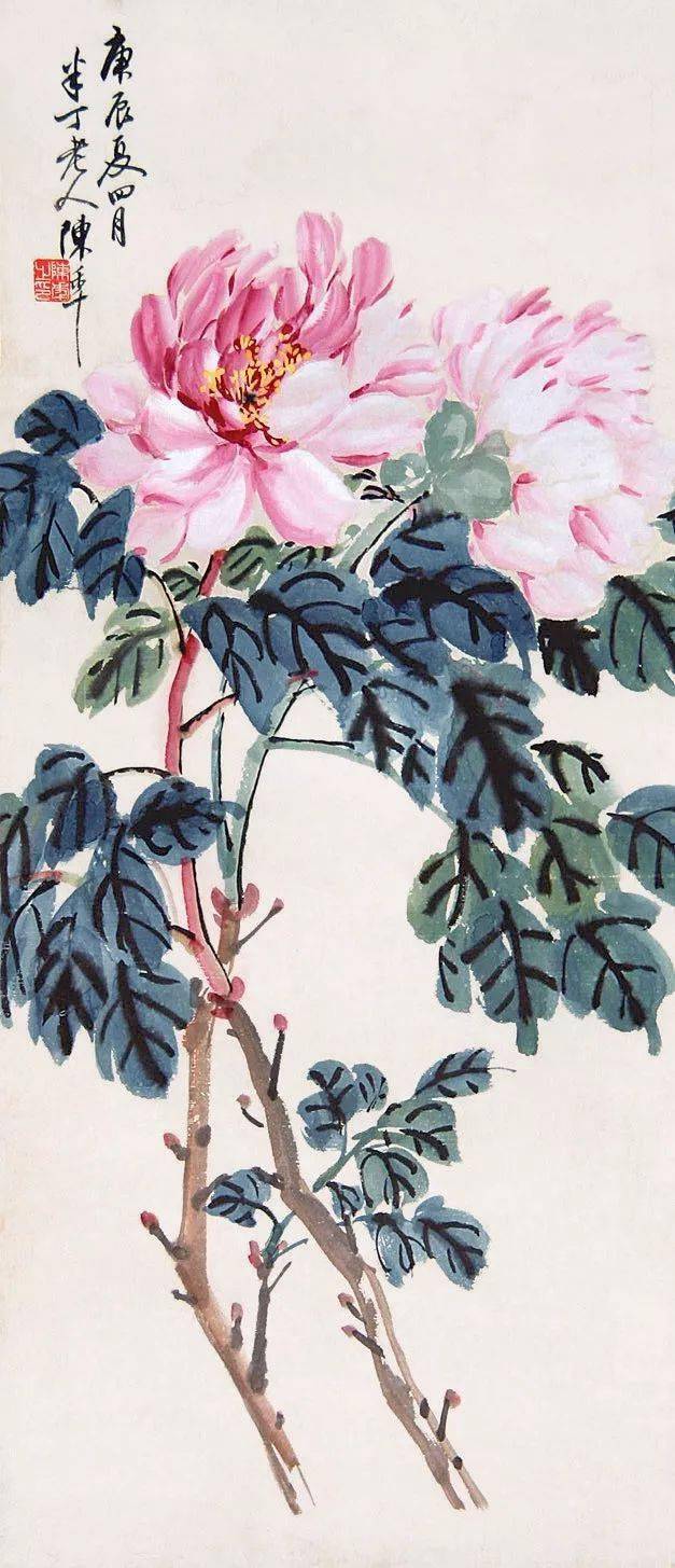 品读| 国色天香,陈半丁国画牡丹作品欣赏