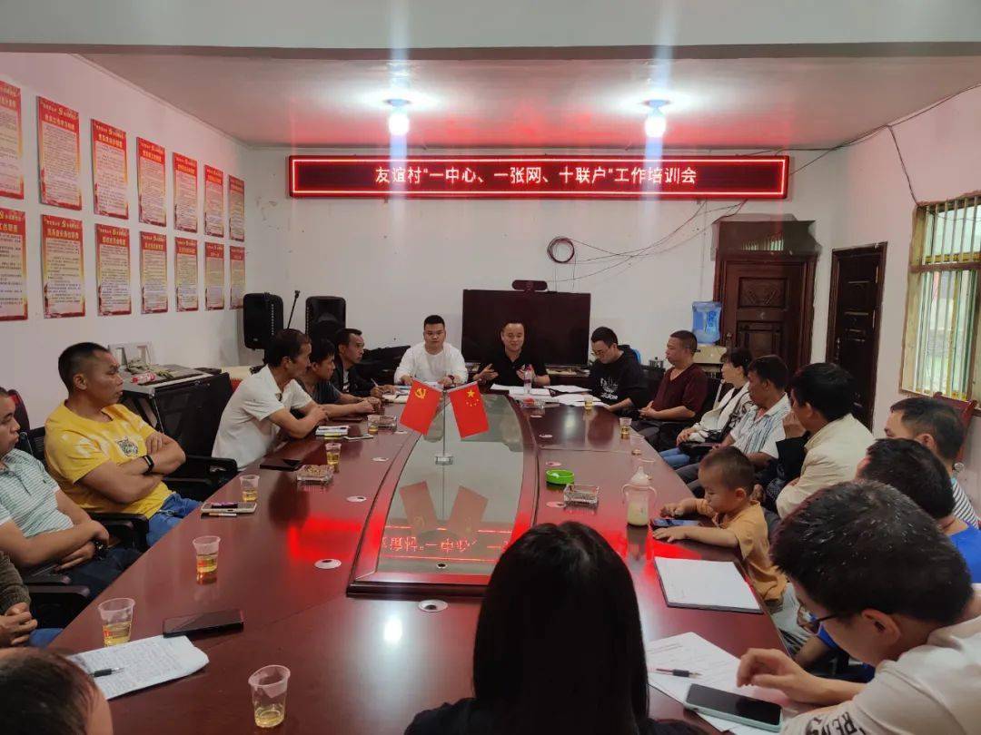 刘义委员到友谊村开展"一中心一张网十联户"工作培训