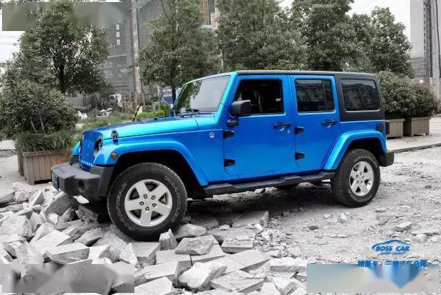 jeep牧马人改色换装记一换装hexis极光蓝