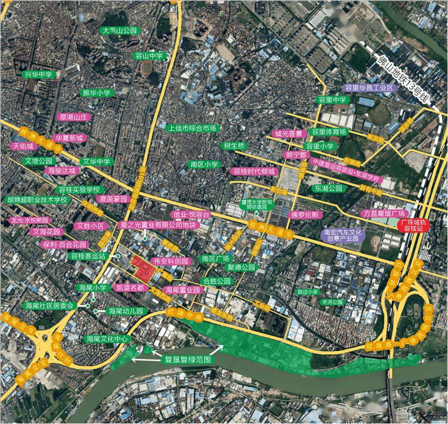 容桂智慧科技城地块控规 其二为容桂中心区桂洲大道南地块,具体位于上