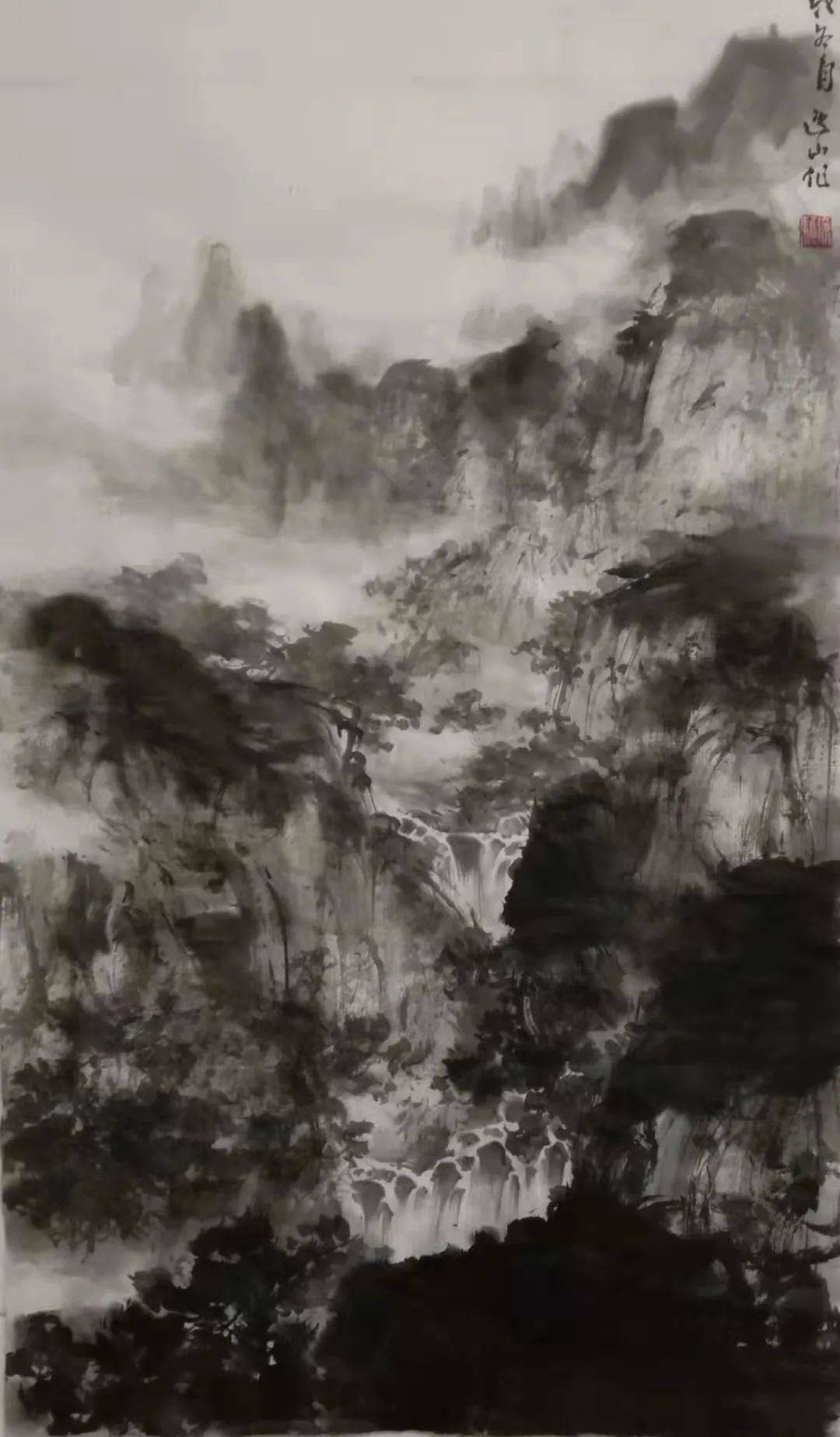 山风徐徐徐骏山水画作品