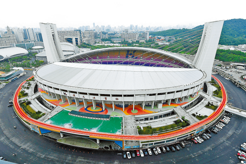 2022年亚运场馆的空中跑道已完工,媲美大片!