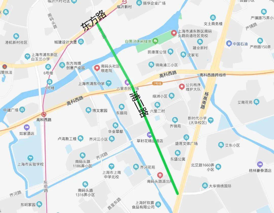 浦东新区新闻办说,浦三路(杨高南路至东方路)道路修缮项目工程计划7月