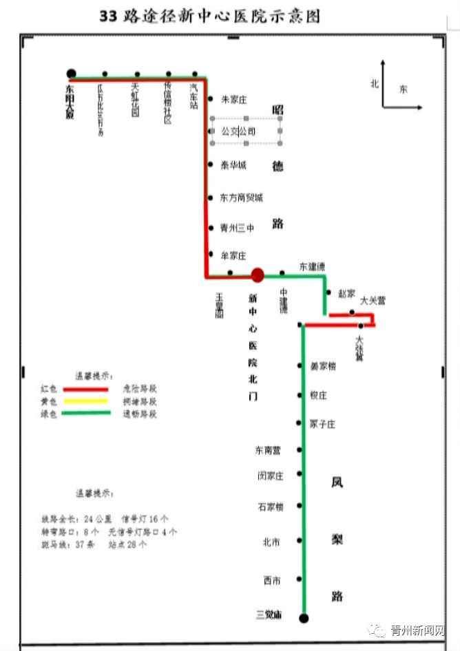 33路公交车路线图
