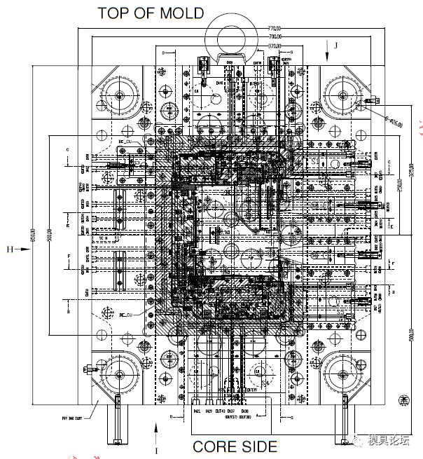 打印机底壳热流道注塑模设计 3d_模具