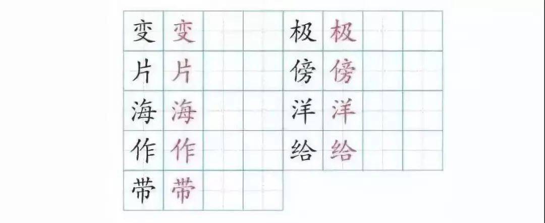 部编版二年级语文上册写字表生字笔顺动画组词快给孩子收藏