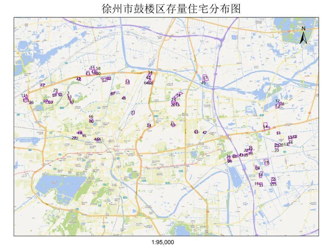 2021年二季度徐州市区存量住宅用地清单及存量住宅用地分布图公示