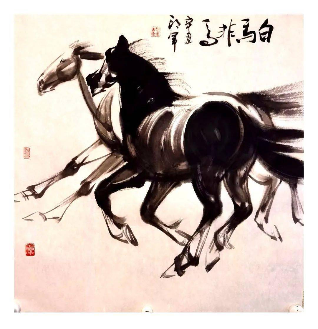 与马共舞当代画家郎军画马精选