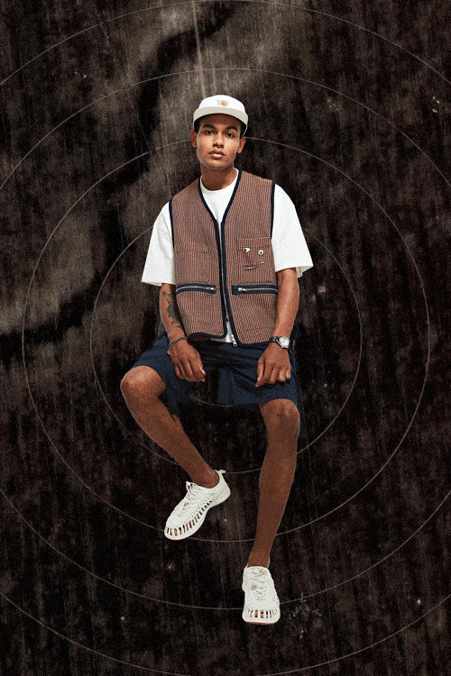 vest: song for the mute  shorts:all beings  shoes:keen  hat