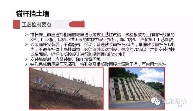 锚杆挡土墙,锚定板挡土墙,加筋土挡土墙,土钉墙,抗滑桩,桩板式挡土墙