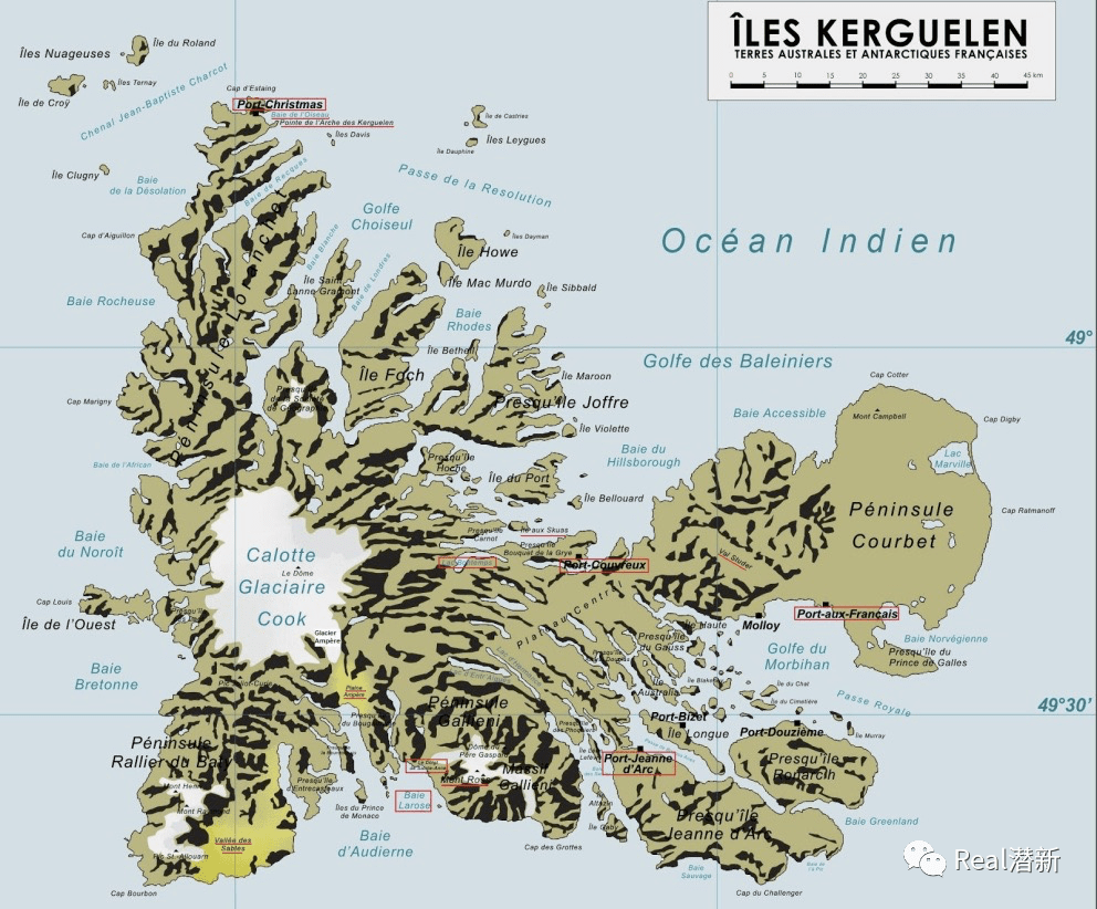 凯尔盖朗岛地图