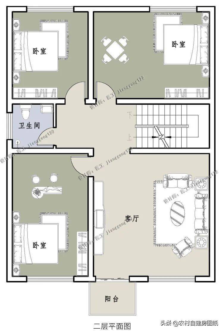 9x9米三层小别墅图,农村最漂亮的别墅 5款小户型三层别墅9米12米第1款设计就非常棒