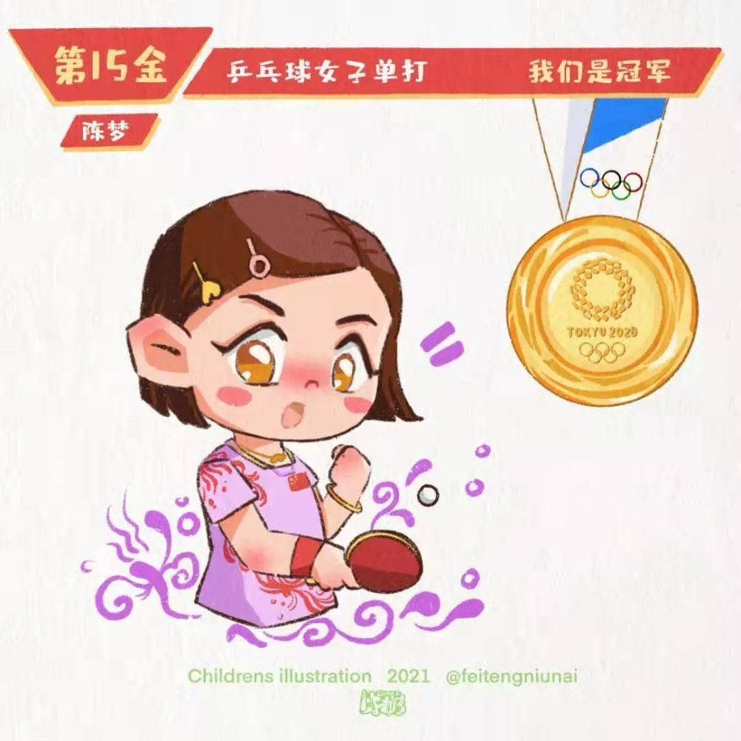 银川女插画师为奥运冠军创作系列漫画!_中国代表团