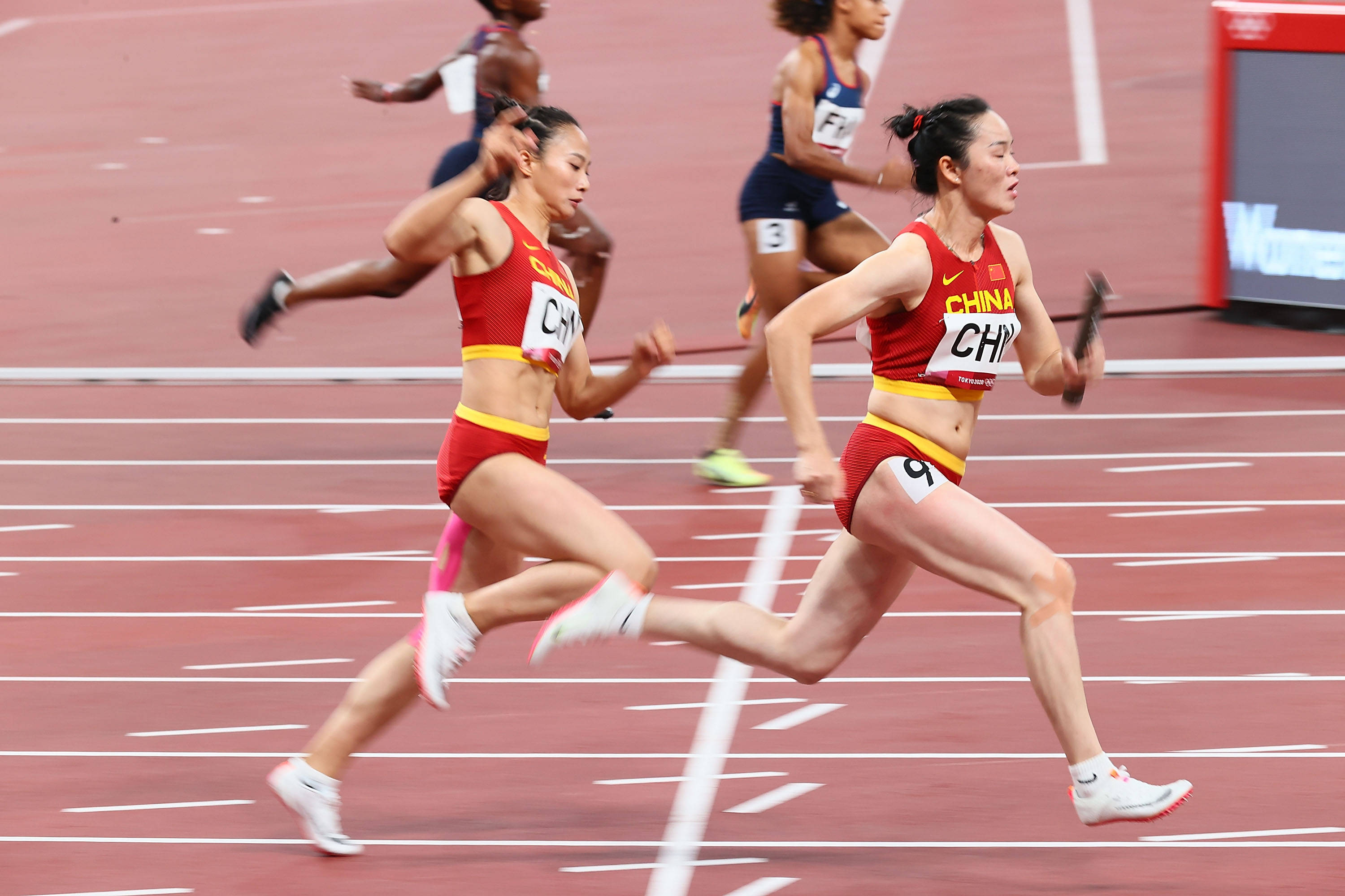 田径——中国队出战女子4x100米接力决赛