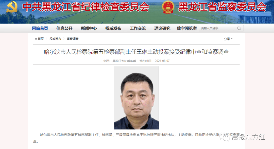 肇州县委书记王恩龙主动投案丨肇东市公安局原副局长任铁石被查丨5人