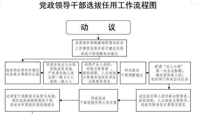 党政领导干部选拔任用工作流程图