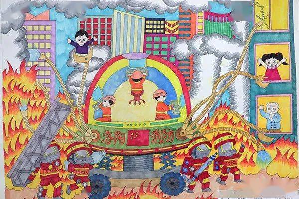 洛阳市第五届儿童消防绘画作文评选活动如火如荼进行