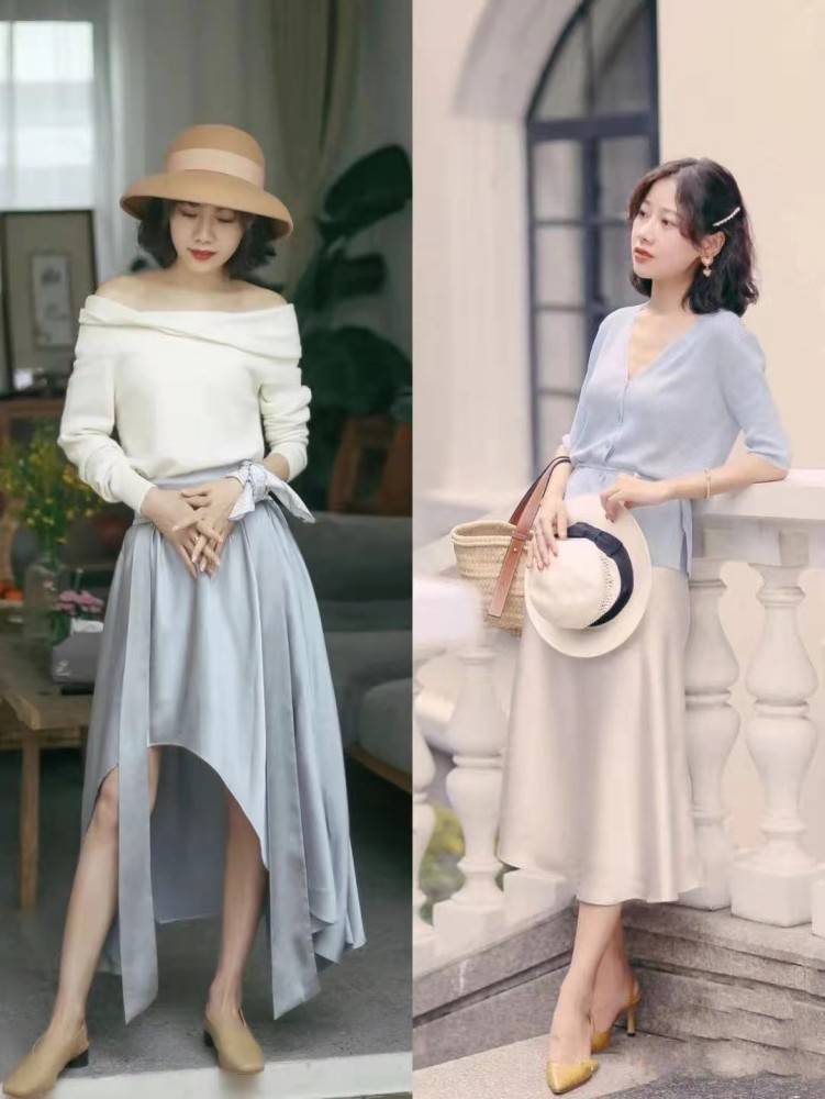 pick|30、40岁女人可照搬的优雅穿搭，治愈感蓝色系，优雅又高级