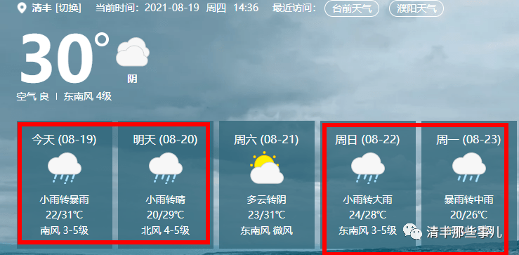 濮阳发布重要天气预报!19日我市有强降水并伴有强对流天气